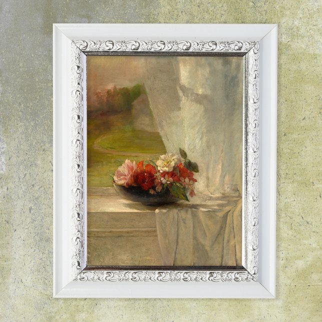 Flowers on a Window Ledge by John La Farge Poster (Creator Uploaded)