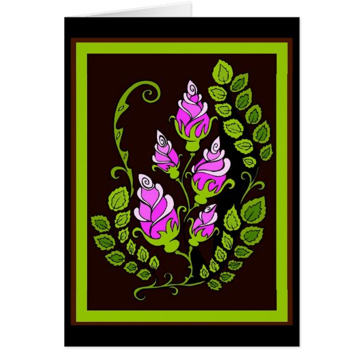 Flowers on Black Cards (Front)