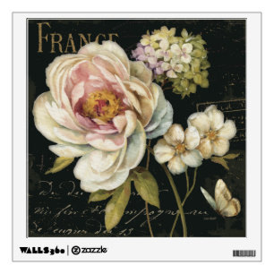 Flowers on Black Wall Decal