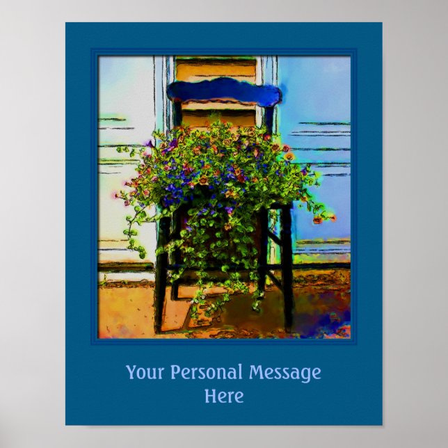 Flowers On Chair Create Your Own Quote Poster (Front)