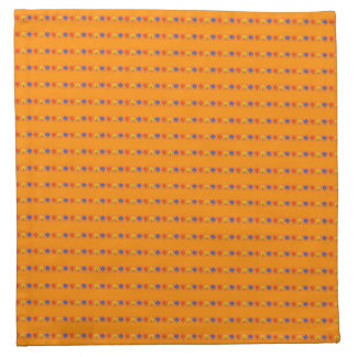 Flowers on Orange Cloth Napkin
