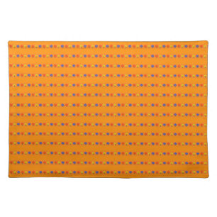 Flowers on Orange Cloth Placemat