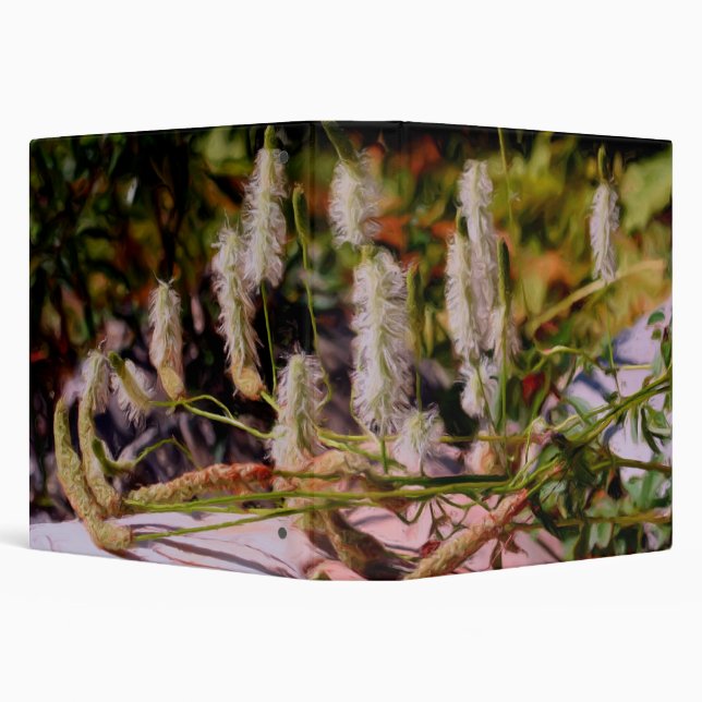 Flowers On Rock Oil Photo Painting  3 Ring Binder (Background)