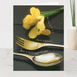 Flowers on Slate Card