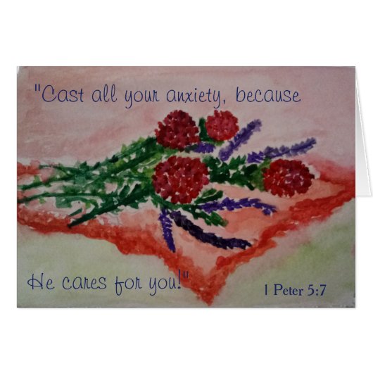 Flowers on tablecloth cards (Front Horizontal)