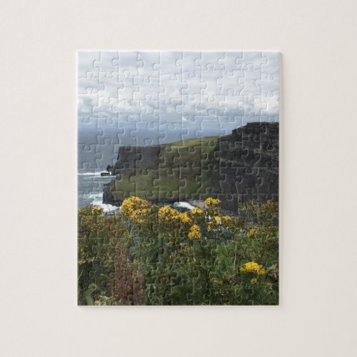Flowers on the Cliffs of Moher Jigsaw Puzzle