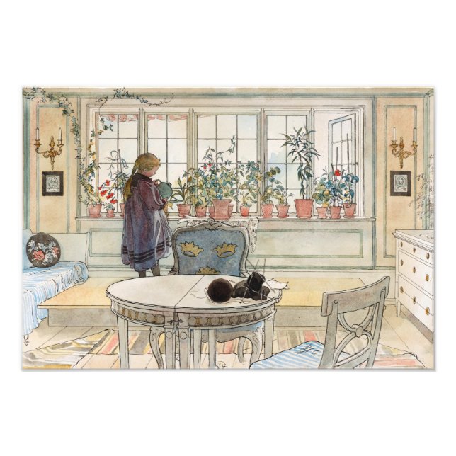 Flowers on the Windowsill, 1895 by Carl Larsson Photo Print (Front)