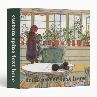 Flowers on the Windowsill by Carl Larsson 3 Ring Binder