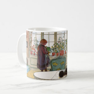 Flowers on the Windowsill by Carl Larsson Coffee Mug