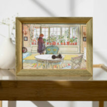 Flowers on the Windowsill Carl Larsson Poster