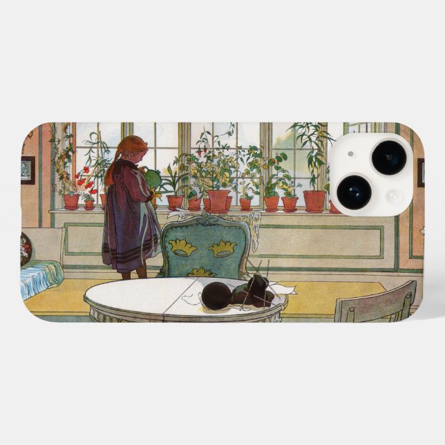 Flowers on the Windowsill From A Home Carl Larsson Case-Mate iPhone Case (Back (Horizontal))