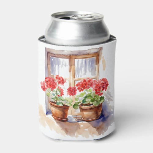 Flowers on window design can cooler