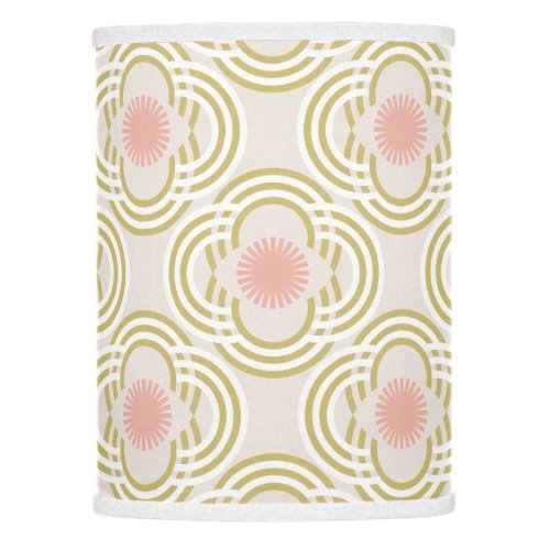 Flowers or eyes _ neutral gold and pink lamp shade