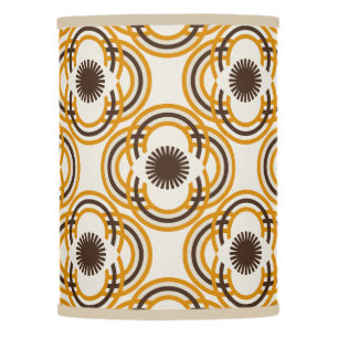 Flowers or eyes - orange and brown lamp shade