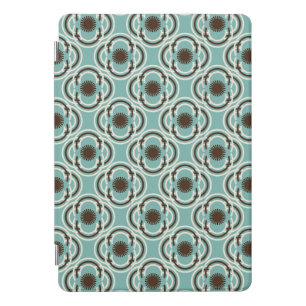 Flowers or eyes - turquoise and brown iPad pro cover