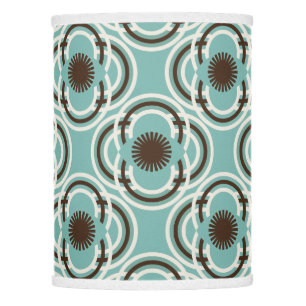 Flowers or eyes - turquoise and brown lamp shade