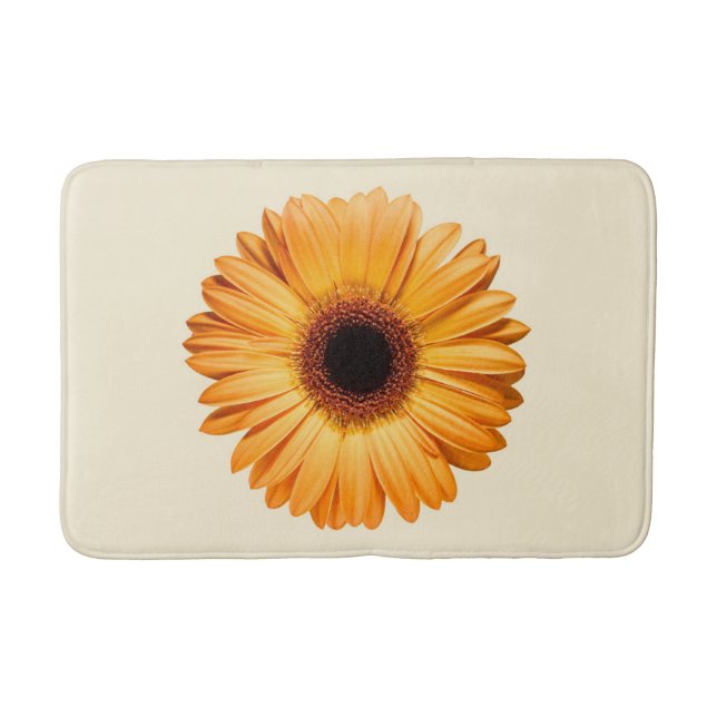 Flowers | Orange Gerbera Bath Mat (Front)