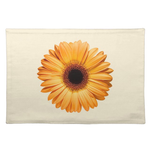 Flowers | Orange Gerbera Cloth Placemat (Front)