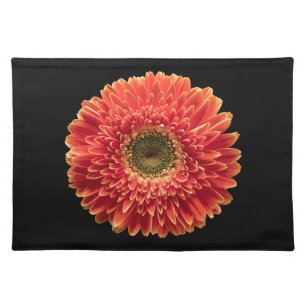 Flowers Orange Gerbera Daisy Cloth Placemat
