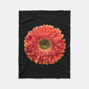 Flowers Orange Gerbera Daisy Fleece Blanket