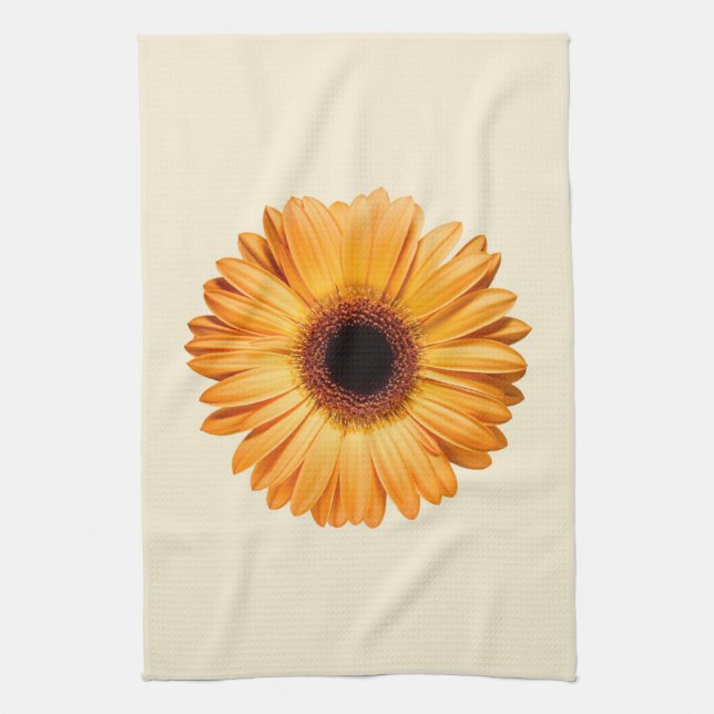 Flowers | Orange Gerbera Kitchen Towel (Vertical)