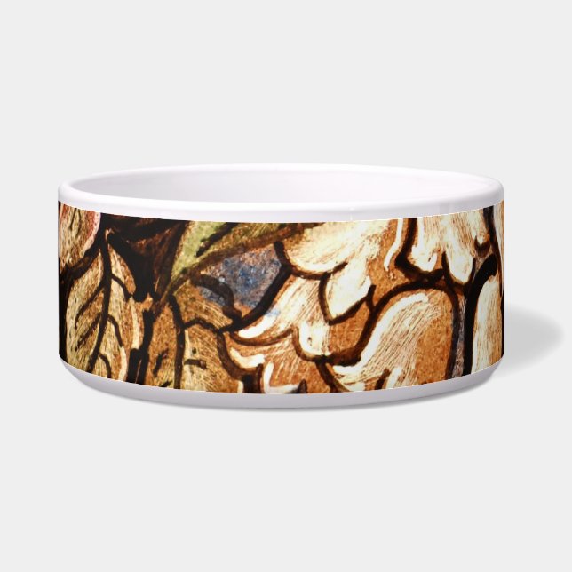 Flowers Painted on Glass Bowl (Left)