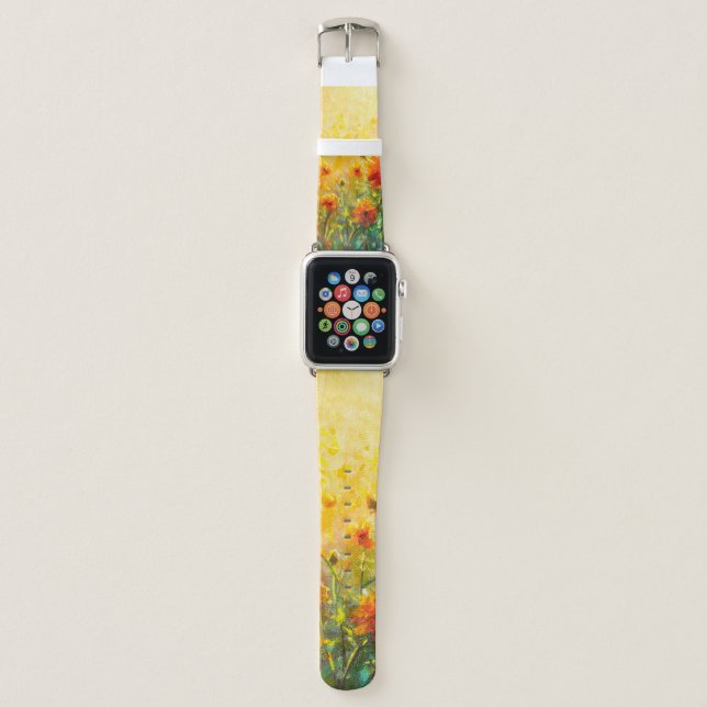 Flowers paintings monet painting claude impression apple watch band (Front)