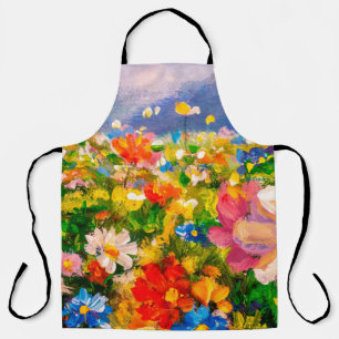 Flowers paintings monet painting claude impression apron