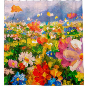 Flowers paintings monet painting claude impression shower curtain