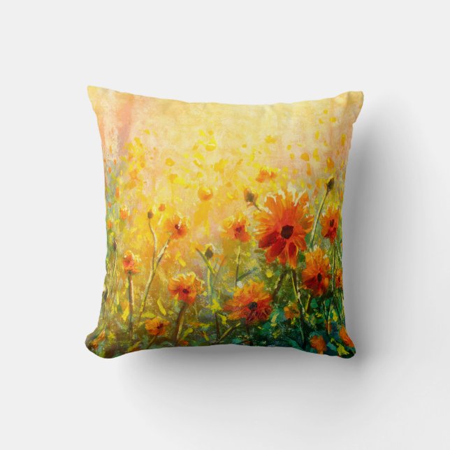Flowers paintings monet painting claude impression throw pillow (Front)