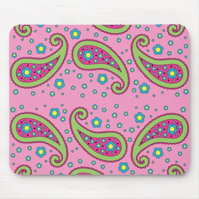 Flowers & Paisley Mousepad (Front)