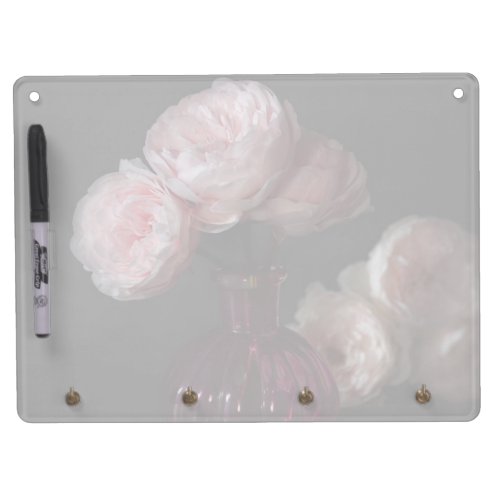 Flowers  Pale Pink Peonies in Vase Dry Erase Board With Keychain Holder