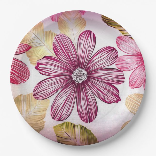 Flowers Paper Plates (Front)