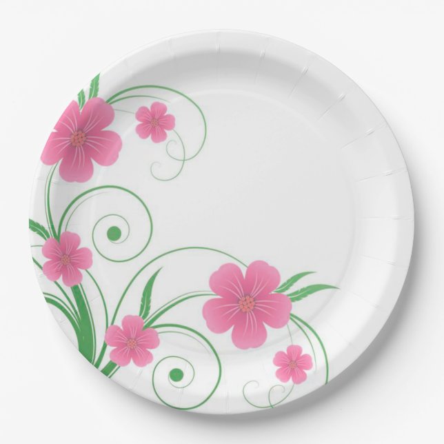 Flowers Paper Plates (Front)