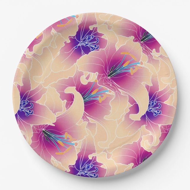 Flowers Paper Plates (Front)