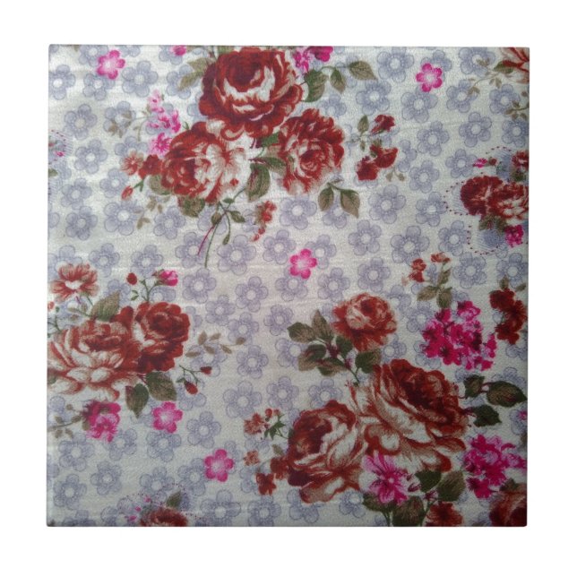 Flowers Paradise Ceramic Tile (Front)