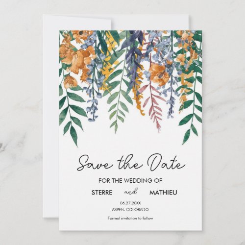 Flowers Pastels Wildflowers Save The Date