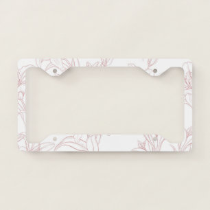 Flowers Pattern 10 License Plate Frame