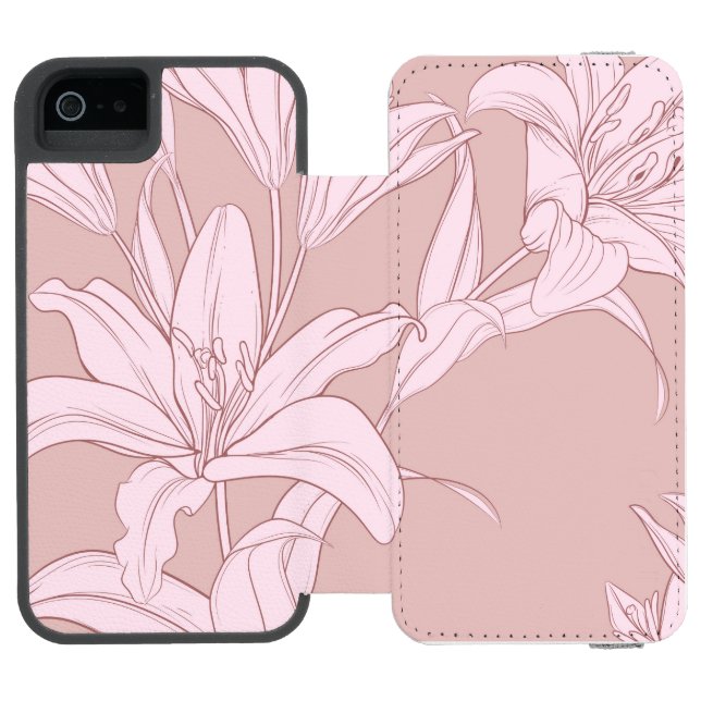 Flowers Pattern 11 Incipio iPhone Wallet Case (Folio Open)