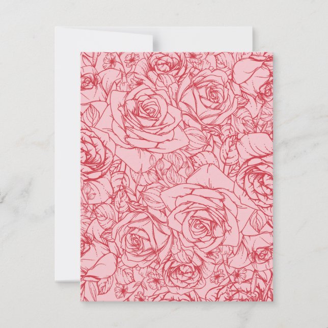 Flowers Pattern 14 Note Card (Front)