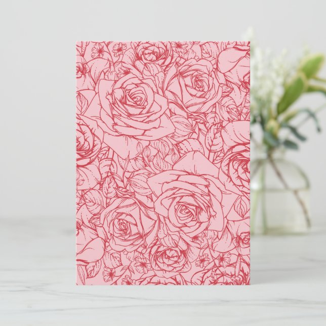 Flowers Pattern 14 Thank You Card (Standing Front)