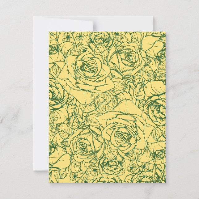 Flowers Pattern 15 Note Card (Front)