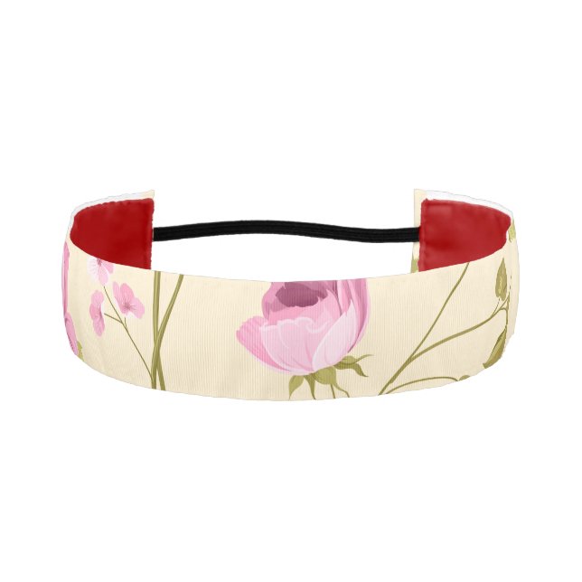 Flowers Pattern 16 Athletic Headband (Front)