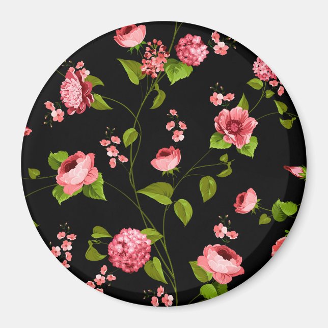 Flowers Pattern 18 Magnet (Front)