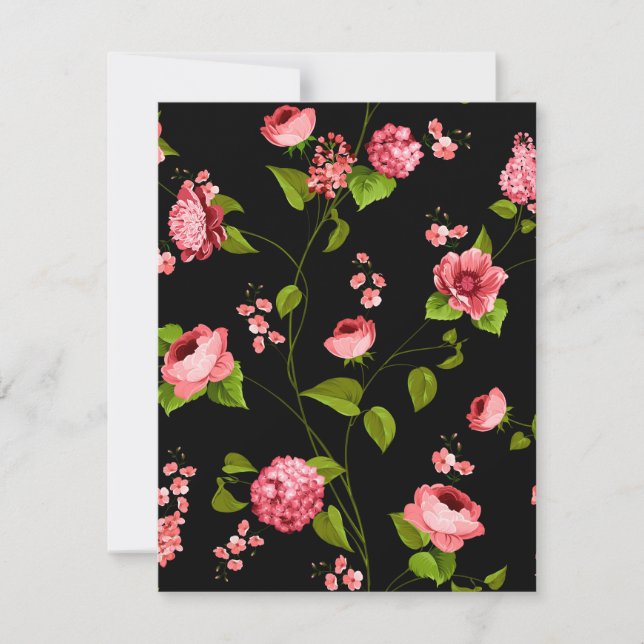 Flowers Pattern 18 Note Card (Front)