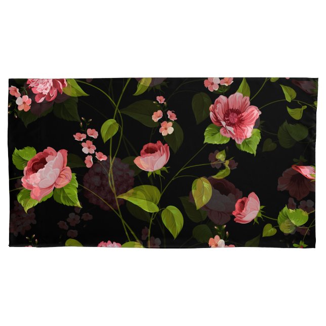 Flowers Pattern 18 Pillow Case (Front)