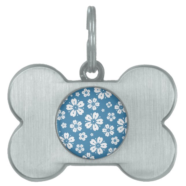Flowers Pattern 5 Pet ID Tag (Front)