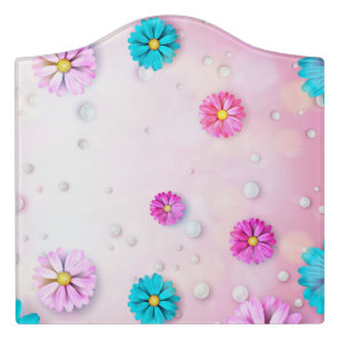 Flowers Pattern 7 Door Sign