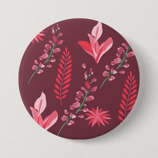 Flowers pattern. button (Front)