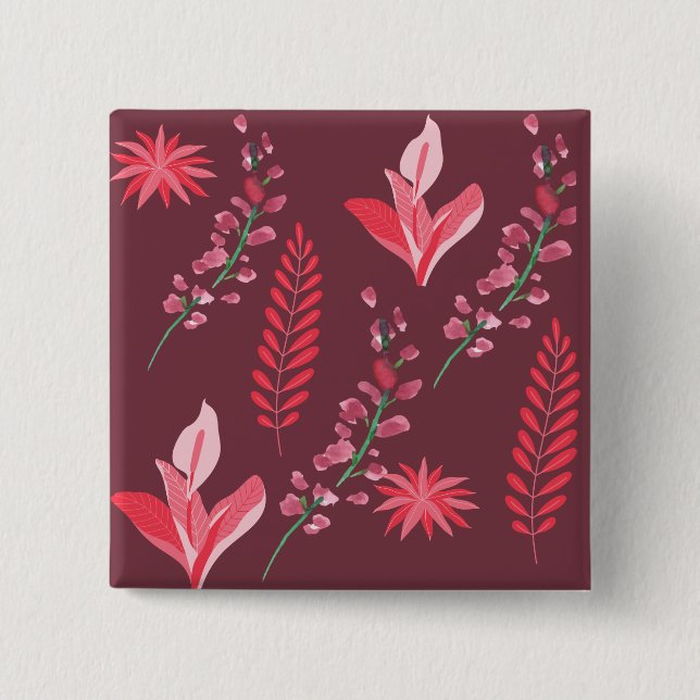 Flowers pattern. button (Front)